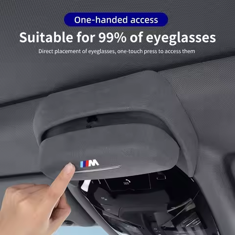-Sunroof Car Sunglasses Holder Glasses Case Suede Sunglasses Storage Box For BMW 3 5 Series X3 X5 G3