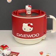 [IN STOCK]Hello Kitty Electric Cooker Dormitory Student Small Cooker Household Multi-Functional Cooking Mini Instant Noodle Pot Small Hot Pot