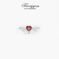 Faery Flower design ring with natural energy stone S925 Silver FaeryGem