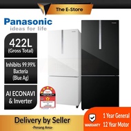 (Delivery for Penang ONLY) Panasonic 422L INVERTER 2 Door Bottom Mount Freezer Refrigerator | NR-BX421WGWM NR-BX421WGKM (White Fridge Peti Sejuk Peti Ais 电冰箱 NR-BX421WG NR-BX421WGKW NR-BX421WGK)