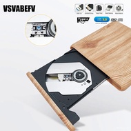 Wood Grain B 3.0 &amp;Type C External DVD Drive High-speed CD Writer Burner Reader Player Slim Optical Drives For Laptop