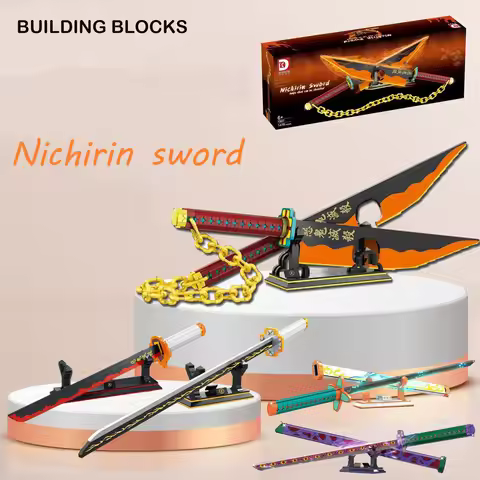 Luminous Samurai Sword Building Blocks Ninja Yamato Blade Katana Japanese Anime Butterfly Nichirin K