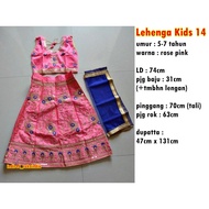 Rose PINK Lehenga Kids Ages 5,6,7 Years/Indian Girls Clothes