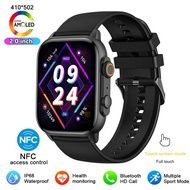 2024 นาฬิกาออกกำกาย NFC Bluetooth Call Smartwatch Women AMOLED HD Screen Fitness Trackers Always Display The Time Custom Dial Smart Watch for Men Huawei Xiaomi