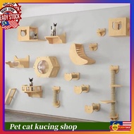Rumah Dinding Kucing Kayu Tidur Sarang Gantung Pokok Kucing Solid Wood Cat Wall Mounted Type Cat Tree Cat House Cat Cage