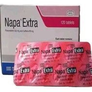 NAPA EXTRA 500MG 10 PAPAN 120 Tablets (10*12= 120 Tablets).