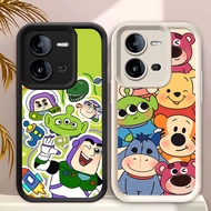 C-28 Toy Story Black White Casing for VIVO Y28s Y28 Y17S V25 V25E 2024