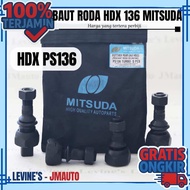 Baut roda HDX MITSUDA / Baut roda canter HDX original Mitsuda / Hub bolt PS136 / Baut roda 136PS / B