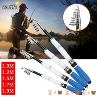 WATTLE Telescopic Fishing Rod Mini Adjustable Travel Fishing Tackle