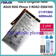 C11P1903สำหรับ ASUS ROG Phone 3 ROG3 ZS661KS 100% ของแท้ของใหม่ที่มีคุณภาพสูง6000mAh อะไหล่แบตเตอรี่