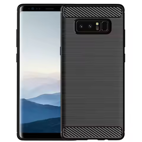 Carbon Fiber Shockproof Case For Samsung Galaxy Note 8 Silicone Case for galaxy note8 Bumper Back Co
