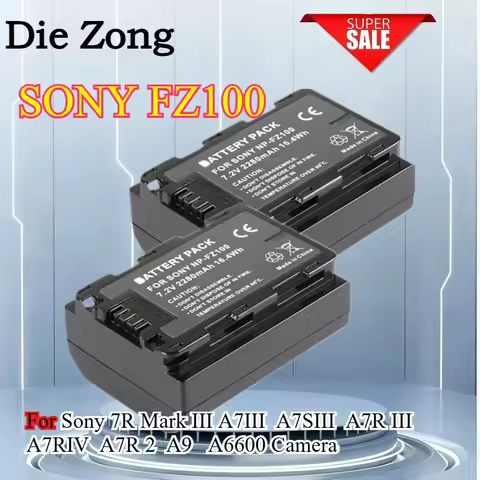 New 2280mAh NPFZ100 NP-FZ100 NP FZ100 Battery for Sony 7R Mark III, A7III, A7SIII, A7R III, A7RIV, A
