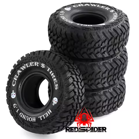 4pcs 1.9'' Soft Rubber All Terrain Crawler Tyres for 1:10 Crawler Car Traxxas TRX4 Axial SCX10 II RC