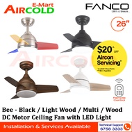 (PRE-ORDER) Fanco DC Motor Ceiling Fan with Remote Control &amp; LED Light 26" Bee