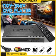 MQQHOMEE เครื่องเล่นดีวีดี เครื่องเล่นแผ่น เครื่องเล่น DVD / VCD / CD / USB 1080P เครื่องเล่นMp3 RW+