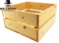 [Storage Box]Pine Wood Box Wooden Fruit Crate Storage Container/Storage Box/Fruit Storage Crate 1011