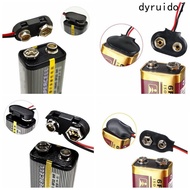 DYRUIDOJ 10Pcs Battery Holder Clip, I / T Type Cable Snap on Battery Clip Connector, Battery Holder 