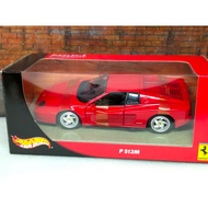 Ferrari F512M 1/24 car Model * Stock * F512M Red Hotwheels scale 1:24 OK