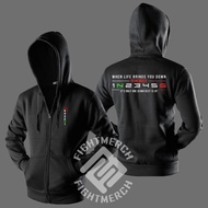 Jaket Hoodie Zipper 1N23456 When Life Brings You Down Remember