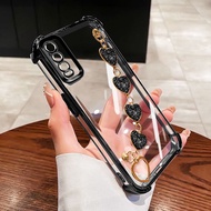 YBD Phone Case For Vivo Y20 Y20i Y20S G Y12S Y20A Y12A Y3S Vivo V2026 Clear Caing Parkling Pink Love