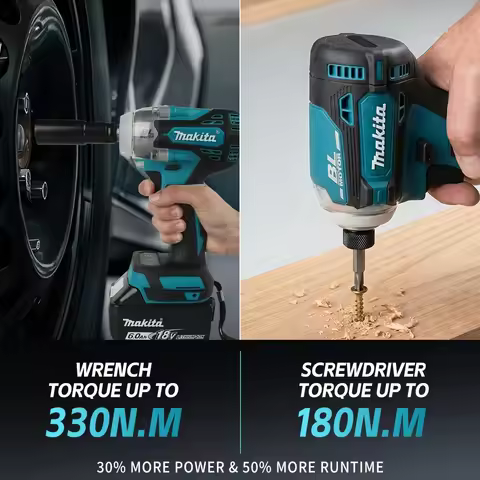 Makita DTW300 Brushless Rechargeable Impact Electric Wrench,DTD171 18V Brushless Impact Screwdriver