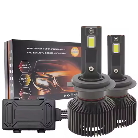 H7 LED Headlight F5G 2PCS F5G LED Car Bulb Kit H7 Canbus Turbo Headlight Fog Light High Brightness C