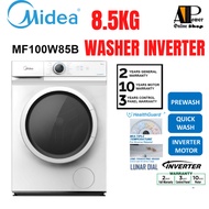 Midea MF100W85B/MF100W95B 8.5KG/9.5KG Front Load Washing Machine INVERTER Mesin Basuh