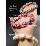 Dzi bracelet with 9 colorful eyes sdep