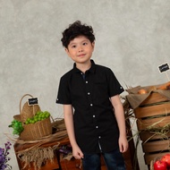 KEMEJA Little X EIGHT Boy Bentley Shirt - Boys' Black Shirt