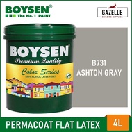 Boysen Color Series Peroat Flat Ashton Gray B731 Acrylic Latex Paint - 4L