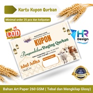 Print Qurban Meat Making Coupon Cards