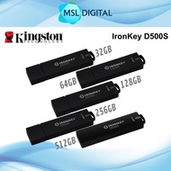 Kingston IronKey D500S hardware-encrypted USB flash drive | Multi-Password option | Customisation pr