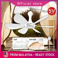 6 Blade 5V USB Ceiling Fan: Mini Fans, Air Conditioner Cooler - Kipas Syiling 吊扇