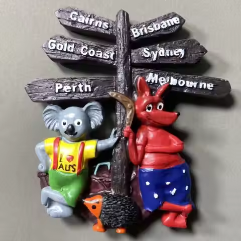 Australia Fridge Magnet Refrigerator Sticker Resin Koala Kangaroo Souvenir Gift