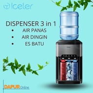 Iceler Mesin Es Dispenser Multifungsi 3 in 1 Bisa Air Panas Air Es dan Es Batu Galon Bawah