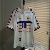 Zidane #10 France Away World Cup Champions 1998 Timnas Perancis Prancis WC Juara Piala Dunia 98 Orig