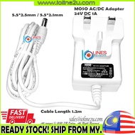 MOSO AC to DC 24V 1A 24w Compatible to 0.8A Switching Power supply adapter HQ for Mikrotik POE Injec