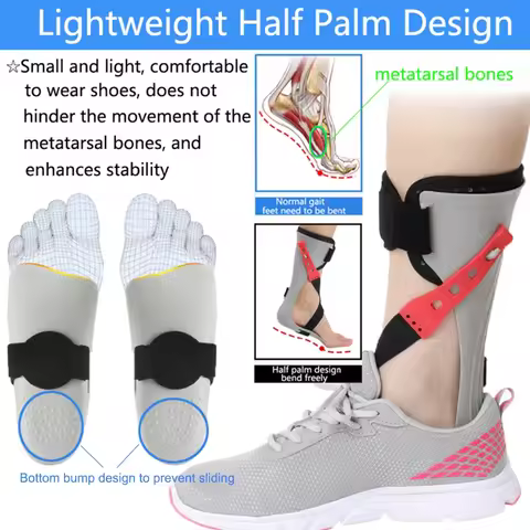 RGGMQQ 1PCS AFO Foot Drop Brace Splint Ankle Foot Orthosis Walking with Shoes or Sleeping for Stroke