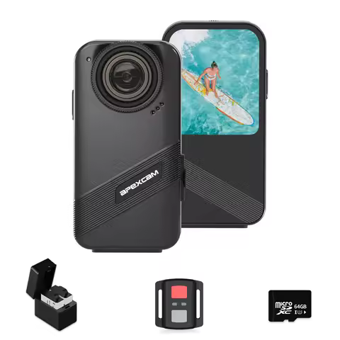 Apexcam K20 Action Camera 4K EIS Sports Camera 66FT Body Waterproof Camera Underwater Mini Action Ca