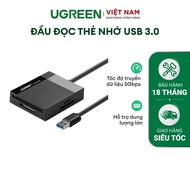 USB 3.0 card reader supports TF/SD/CF/MS cards 0.5-1.5m long UGREEN CR125 - Genuine - 1 for 1 exchan