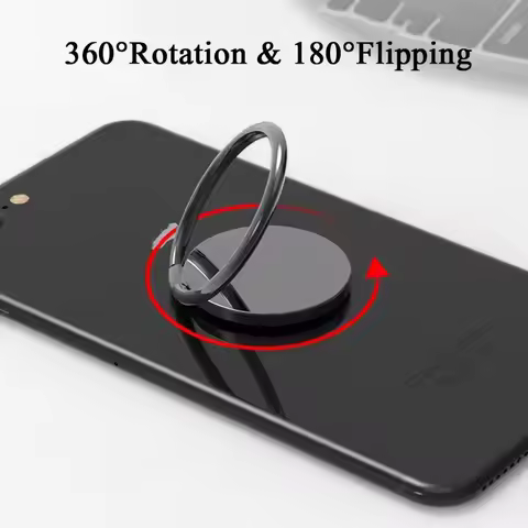 Universal Finger Ring Phone Holder For iPhone Samsung Mi Metal Plating Adhesive 360° Rotatable Mobil