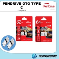 PENDRIVE OTG-TYPE C 32GB|64GB