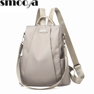 SMOOZA Fashion Laptop Backpack Nylon Charge Computer Backpack Anti-theft Waterproof Bag For Women Oxford Cloth Student Bag