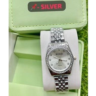 jam STOCK BONIA with Date Jam Tangan Wanita Stainless Steel Ladies Luxury Women Watches Murah