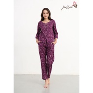 JUBBIE round neck long set with ruffles and buttons - 40419