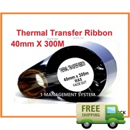 40MM X 300M WAX RIBBON FOR BARCODE PRINTER Thermal Transfer Ribbon / Barcode Ribbon