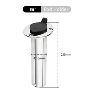 Marine Stainless Steel Boat Fishing Rod Holder Oval with PVC cover Heavy Duty Flush Mount Rod Holder