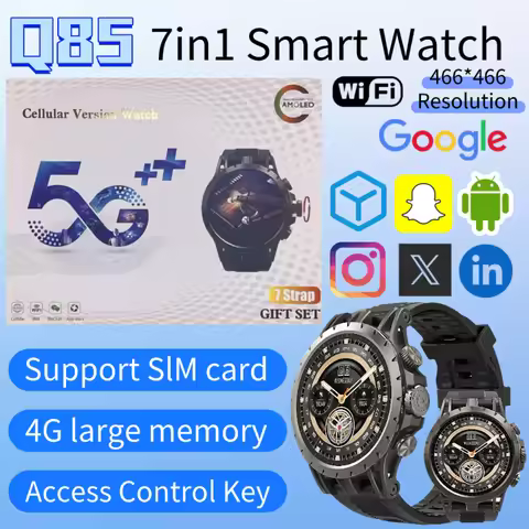 Q85 Smart Watch Android 9.0 4G LTE Full Netcom HD Video Call 1 43 Inch AMOLED Display 8GB 128GB Stor