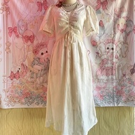 Fairy dress lace dress embossed styleWanita babydoll chestMANIS drawstring france dress Wanita