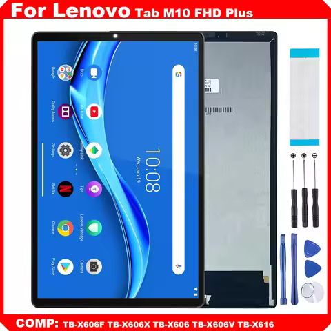 10.3" For Lenovo Tab M10 FHD Plus TB-X606F TB-X606X TB-X606 LCD Display Touch Screen Digitizer Assem